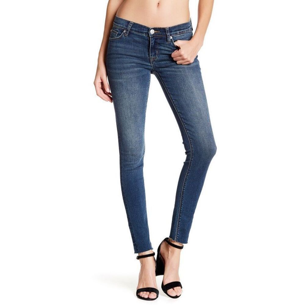✨HUDSON Womens Krista Super Skinny Mid-Rise Vera Sz 28 Jeans w/Raw Hem✨